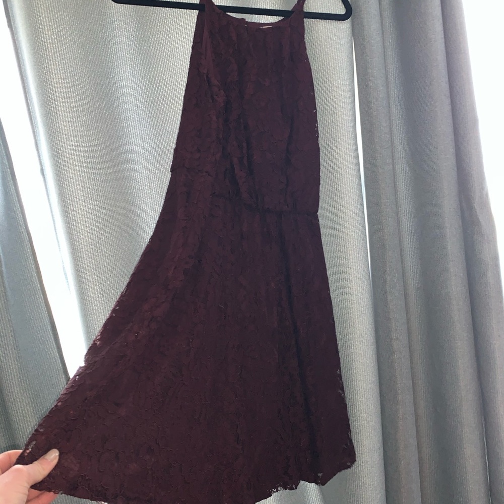Francesca dark plum lace dress